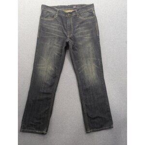 Axel Treadwell Jeans Mens 34x32 Blue Medium Wash Relaxed Straight Denim Zip Fly